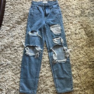 Junior girls baggy jeans